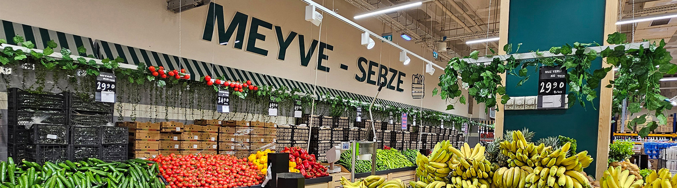 Tansaş Gross meyve sebze reyonu